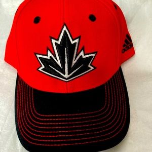 NWOT Adidas unisex red and black Canadian hat